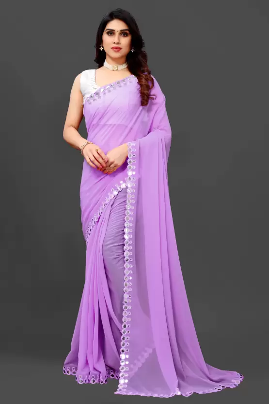 Side Mirror Styles Georgette Party Wear Sarees Catalog